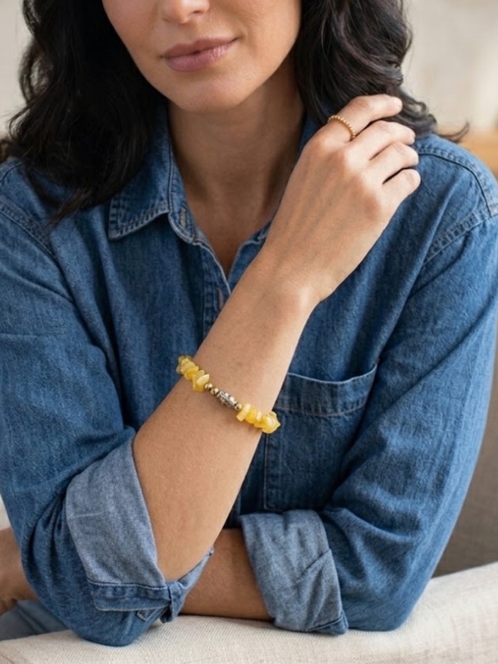 Yellow Beaded Bracelet